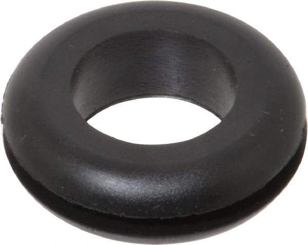Made in USA - 1-3/8" OD, 7/16" Thick Grommet - Buna-N Rubber, 1-1/16" Slot Diam x 1/8" Slot Width - USA Tool & Supply
