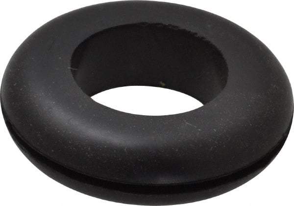 Made in USA - 1-5/8" OD, 7/16" Thick Grommet - Buna-N Rubber, 1-1/4" Slot Diam x 1/16" Slot Width - USA Tool & Supply