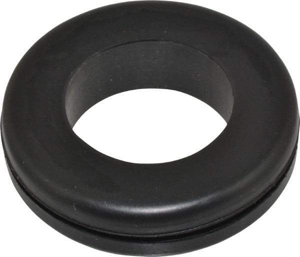 Made in USA - 1-3/4" OD, 7/16" Thick Grommet - Buna-N Rubber, 1-1/4" Slot Diam x 1/16" Slot Width - USA Tool & Supply