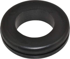 Made in USA - 1-3/4" OD, 7/16" Thick Grommet - Buna-N Rubber, 1-1/4" Slot Diam x 1/16" Slot Width - USA Tool & Supply