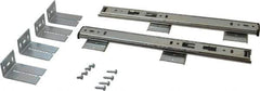 Knape & Vogt - 12" Slide Length, Chrome Variable-Height Pencil Drawer Slide - 3/4" Wide - USA Tool & Supply