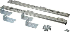 Knape & Vogt - 16" Slide Length, Chrome Variable-Height Pencil Drawer Slide - 3/4" Wide - USA Tool & Supply