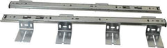 Knape & Vogt - 18" Slide Length, Chrome Variable-Height Pencil Drawer Slide - 3/4" Wide - USA Tool & Supply