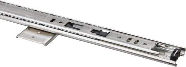 Knape & Vogt - 20" Slide Length, Chrome Variable-Height Pencil Drawer Slide - 3/4" Wide - USA Tool & Supply