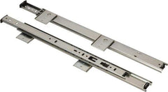 Knape & Vogt - 16" Slide Length, Chrome Variable-Height Keyboard Slide - Chrome Finish - USA Tool & Supply