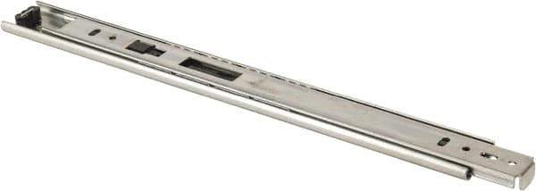 Knape & Vogt - 12" Slide Length, 9" Travel Length, Chrome Drawer Slide - Chrome Finish - USA Tool & Supply