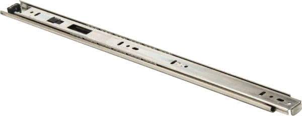 Knape & Vogt - 18" Slide Length, 13.5" Travel Length, Chrome Drawer Slide - Chrome Finish - USA Tool & Supply