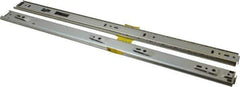 Knape & Vogt - 20" Slide Length, 15" Travel Length, Chrome Drawer Slide - Chrome Finish - USA Tool & Supply