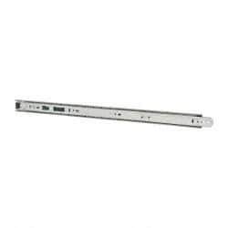 Knape & Vogt - 22" Slide Length, 16.5" Travel Length, Chrome Drawer Slide - Chrome Finish - USA Tool & Supply