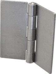 Stanley - 4-1/2" Long x 4-1/2" Wide, Extra Heavy Full Surface Hinge - Steel, Plain Finish - USA Tool & Supply