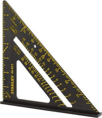 Stanley - 6-7/8" Blade Length x 10-1/4" Base Length, Black Finish, Aluminum Layout Tool - 1/8" Graduation - USA Tool & Supply