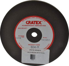 Cratex - 6" Diam x 1/2" Hole x 1/4" Thick, Surface Grinding Wheel - Silicon Carbide, Medium Grade, 3,600 Max RPM, Rubber Bond, No Recess - USA Tool & Supply