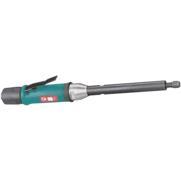 Dynabrade - 1/4" Collet, Straight Handle, Air Extended Length Die Grinder - 18,000 RPM, Rear Exhaust, 30 CFM, 0.5 hp, 90 psi, 1/4 NPT Inlet - USA Tool & Supply