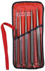 Proto - 5 Piece, 1/8 to 5/16", Drift Punch Set - Hex Shank, Comes in Pouch - USA Tool & Supply