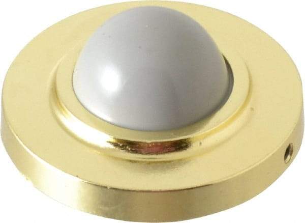 Value Collection - 2-1/2" Projection Convex Wall Bumper - Wall Mount, Brass Finish - USA Tool & Supply