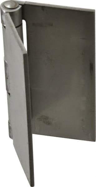 Made in USA - 4" Wide x 1/8" Thick, Blank Butt Hinge - Stainless Steel, Polished Finish - USA Tool & Supply