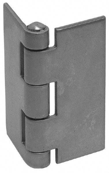 Made in USA - 2-1/2" Wide x 1/8" Thick, Blank Butt Hinge - Steel, Plain Finish - USA Tool & Supply