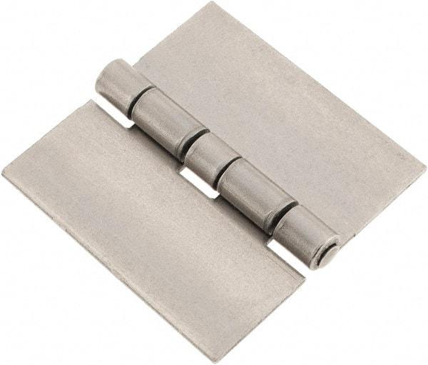 Made in USA - 2-1/2" Wide x 0.078" Thick, Blank Butt Hinge - Steel, Plain Finish - USA Tool & Supply