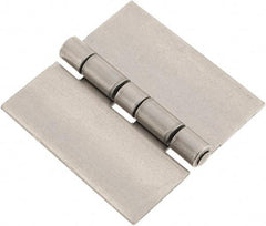 Made in USA - 2-1/2" Wide x 0.078" Thick, Blank Butt Hinge - Steel, Plain Finish - USA Tool & Supply