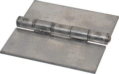 Made in USA - 4" Wide x 1/8" Thick, Blank Butt Hinge - Aluminum, Plain Finish - USA Tool & Supply