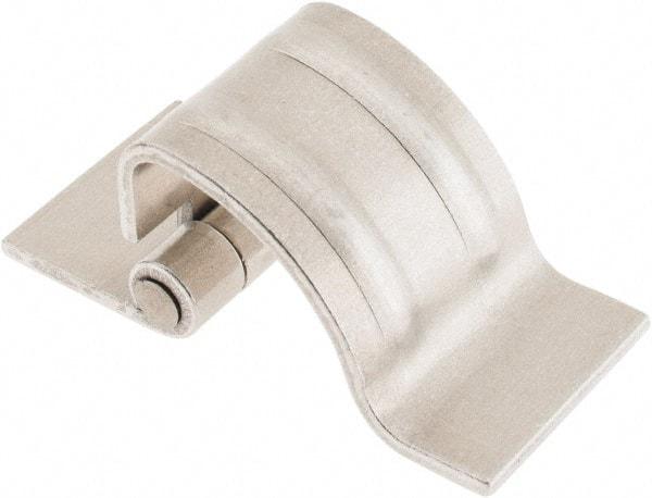 Made in USA - 1-1/4" Wide x 0.09" Thick, Concealed Hinge - Aluminum, Plain Finish - USA Tool & Supply
