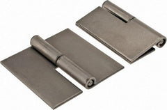 Made in USA - 3" Wide x 0.09" Thick, Slip Joint Hinge - Steel, Plain Finish - USA Tool & Supply