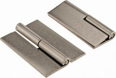 Made in USA - 2" Wide x 0.093" Thick, Slip Joint Hinge - Stainless Steel, Plain Finish - USA Tool & Supply