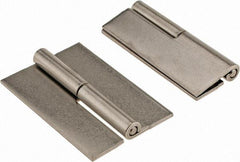 Made in USA - 2" Wide x 0.093" Thick, Slip Joint Hinge - Stainless Steel, Plain Finish - USA Tool & Supply