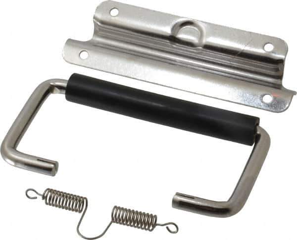 Value Collection - Full Plate Chest Handle with 90° Stop - 5-1/4" Wide x 3-1/4" High, Polished - USA Tool & Supply