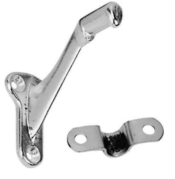 National Mfg. - Bright Brass Coated, Handrail Bracket - 2-1/4" Long, 2-29/32" High, 1-23/64" Wide - USA Tool & Supply