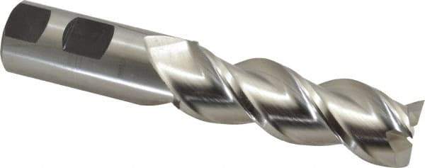 Cleveland - 1", 3" LOC, 1" Shank Diam, 5-1/2" OAL, 3 Flute, Powdered Metal Square End Mill - Single End, Uncoated, Spiral Flute, 42° Helix, Centercutting, Right Hand Cut, Right Hand Flute, Series PM-539R - USA Tool & Supply