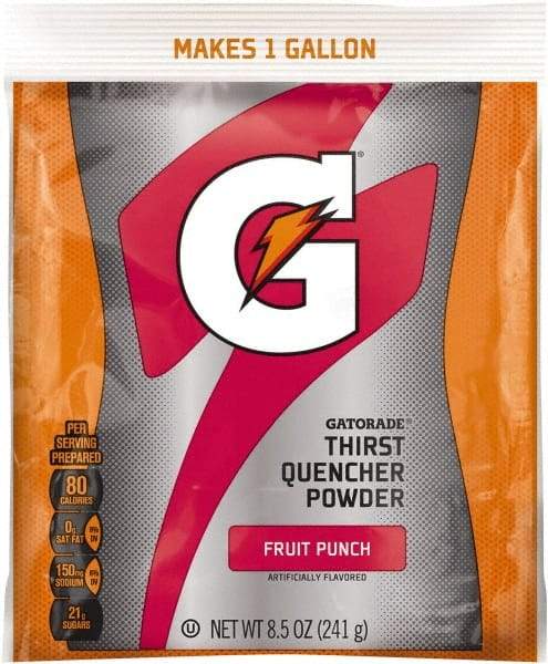 Gatorade - 8.5 oz Pack Fruit Punch Activity Drink - Powdered, Yields 1 Gal - USA Tool & Supply