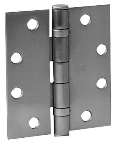Stanley - 4-1/2" Long x 4" Wide Steel Full Mortise Commercial Hinge - USA Tool & Supply