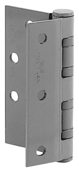 Stanley - 4-1/2" Long x 4-1/2" Wide Steel Half Mortise Commercial Hinge - USA Tool & Supply