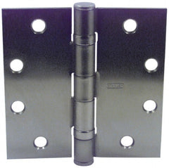 Stanley - 4-1/2" Long x 4-1/2" Wide Steel Full Surface Commercial Hinge - USA Tool & Supply