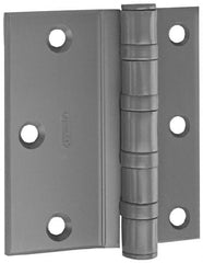 Stanley - 4-1/2" Long x 4-1/2" Wide Steel Full Surface Commercial Hinge - USA Tool & Supply