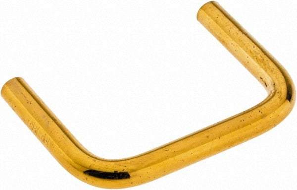 Electro Hardware - 4-40 Internal Thread, 5/32" Handle Diam, Plain Brass Drawer Pull - 1-1/4" Center to Center - USA Tool & Supply