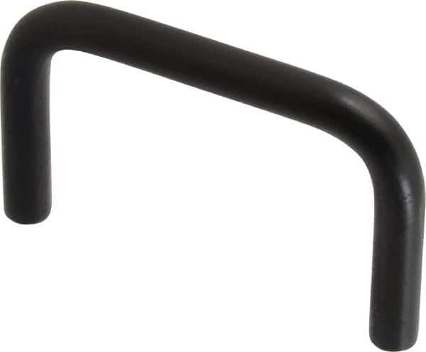 Electro Hardware - Round Handle - Black Coated, Aluminum, 2" Center to Center - USA Tool & Supply