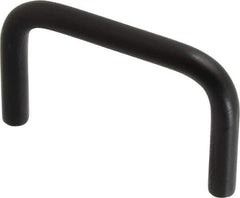 Electro Hardware - Round Handle - Black Coated, Aluminum, 2" Center to Center - USA Tool & Supply