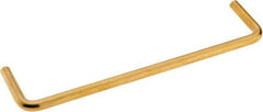 Electro Hardware - Round Handle - Plain, Brass, 6" Center to Center - USA Tool & Supply
