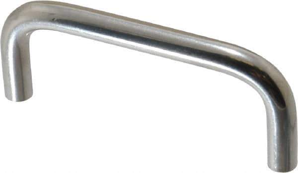 Electro Hardware - 8-32 Internal Thread, 5/16" Handle Diam, Plain Stainless Steel Drawer Pull - 3" Center to Center - USA Tool & Supply