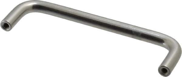Electro Hardware - 8-32 Internal Thread, 5/16" Handle Diam, Plain Aluminum Drawer Pull - 4" Center to Center - USA Tool & Supply