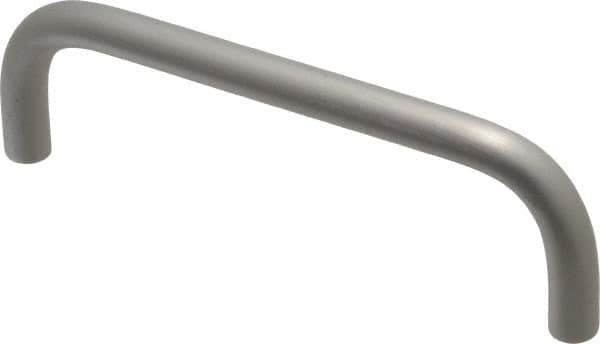 Electro Hardware - 8-32 Internal Thread, 5/16" Handle Diam, Clear Anodized Aluminum Drawer Pull - 4" Center to Center - USA Tool & Supply