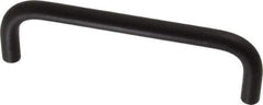 Electro Hardware - 8-32 Internal Thread, 5/16" Handle Diam, Black Anodized Aluminum Drawer Pull - 4" Center to Center - USA Tool & Supply