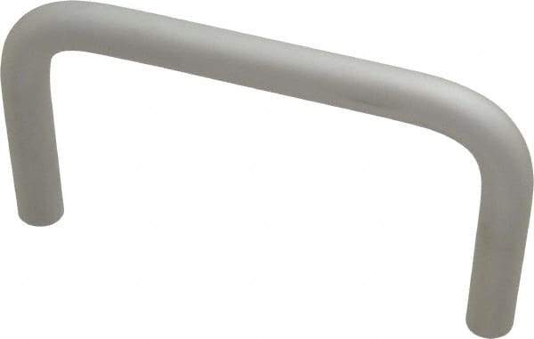 Electro Hardware - Round Handle - Clear Finish, Aluminum, 5" Center to Center - USA Tool & Supply