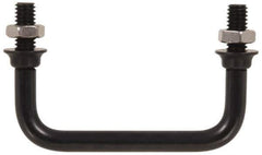 Electro Hardware - Round Handle - Clear Finish, Aluminum, 4-1/4" Center to Center - USA Tool & Supply