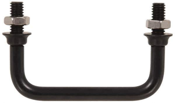 Electro Hardware - Round Handle - Black Coated, Stainless Steel, 6" Center to Center - USA Tool & Supply