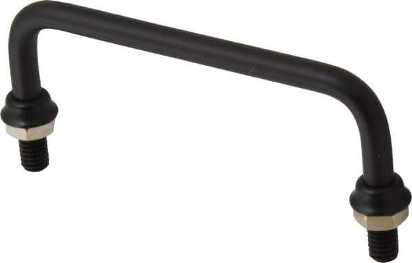 Electro Hardware - Round Handle - Black Coated, Aluminum, 4-1/4" Center to Center - USA Tool & Supply
