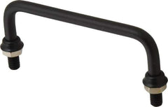 Electro Hardware - Round Handle - Black Coated, Aluminum, 4-1/4" Center to Center - USA Tool & Supply
