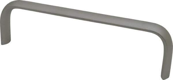 Electro Hardware - 1-3/4" High Oval Handle - Plain, Aluminum, 6" Center to Center - USA Tool & Supply